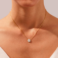 Load image into Gallery viewer, 1.36 CTW Oval Cut Halo Moissanite Pendant Necklace