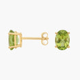 Load image into Gallery viewer, 2.0 CTW Classic Oval Peridot Solitaire Stud Earrings