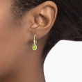 Load image into Gallery viewer, Gold Pear-Shaped Peridot Drop Earrings