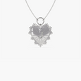 Load image into Gallery viewer, 0.04 CTW Personalized Heart Pendant Necklace with Moissanite Initial