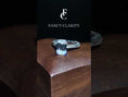 Vintage Engraved Emerald Cut Moissanite Engagement Ring