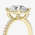 Refined Radiance Oval Moissanite Halo Engagement Ring