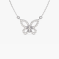 Load image into Gallery viewer, 0.2 CTW Round Cut Butterfly Moissanite Pendant Necklace