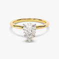 Custom Ring - 14K 2.5CT Pear Cut Solitaire Moissanite Engagement Ring