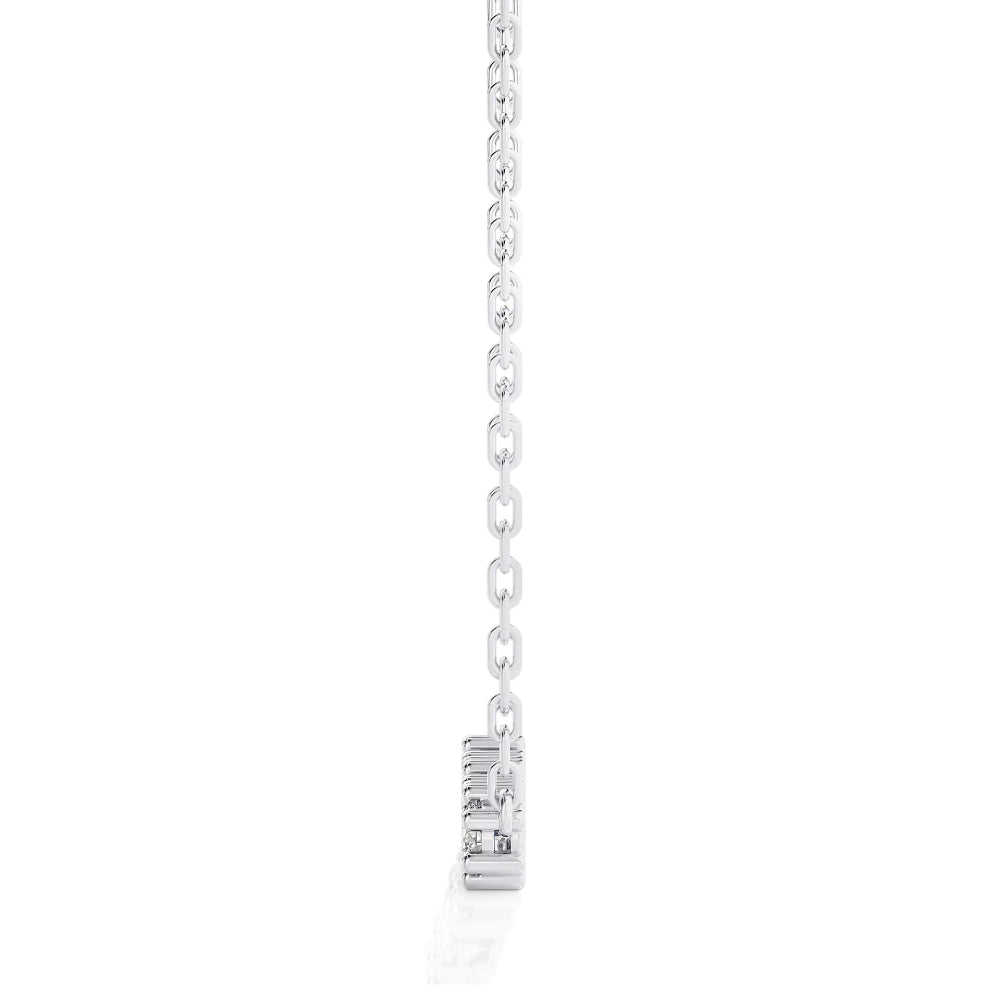 0.50ctw 5 Stone Moissanite Bar Necklace in Sterling Silver