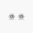 Load image into Gallery viewer, 0.5ct_4-Prong_Round_Cut_Moissanite_Stud_Earrings
