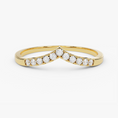 Load image into Gallery viewer, V-Shaped Lab Grown Diamond Wedding Band
