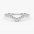 Load image into Gallery viewer, V-Shaped Lab Grown Diamond Wedding Band
