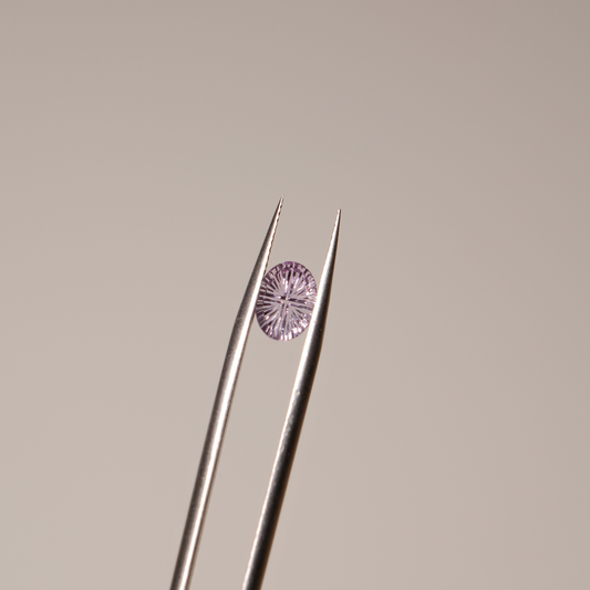 Fancy Cut Lab Oval Cut Amethyst Gemstone
