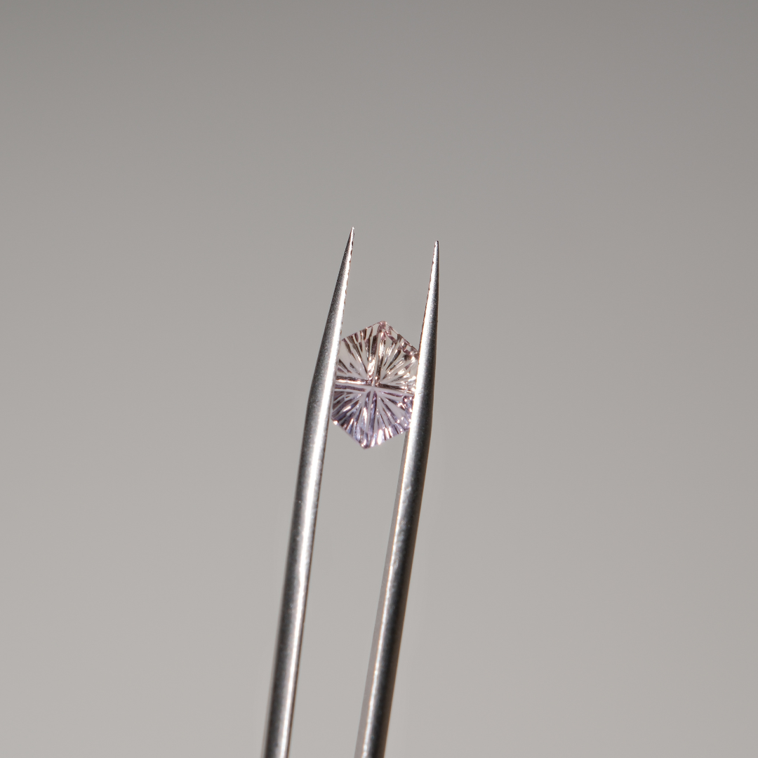 Fancy Cut Lab Elongated Hexagon Cut Ametrine Gemstone