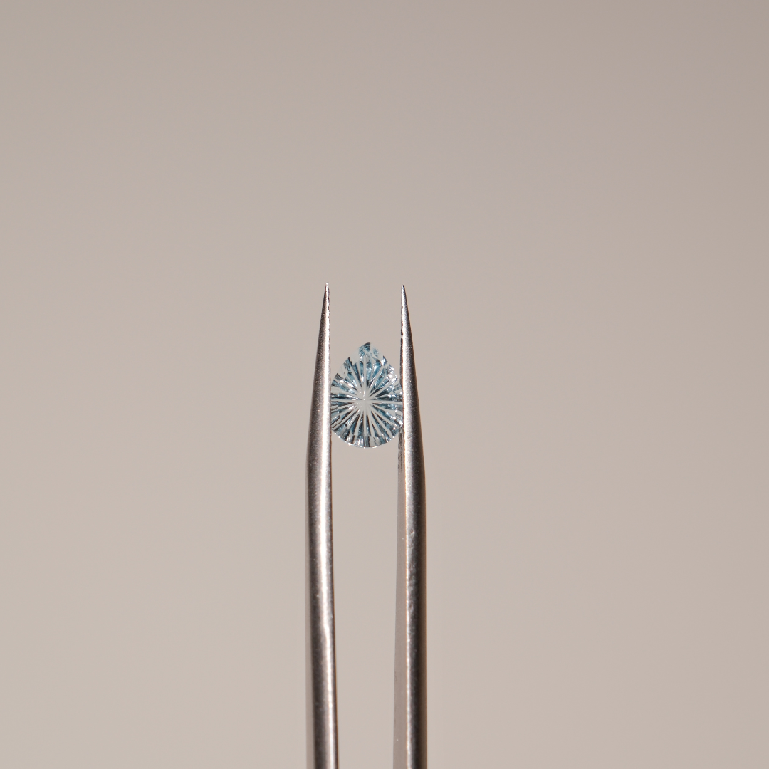 Fancy Cut Lab Pear Cut Sky Blue Topaz Gemstone