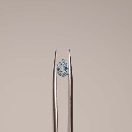 Fancy Cut Lab Pear Cut Sky Blue Topaz Gemstone