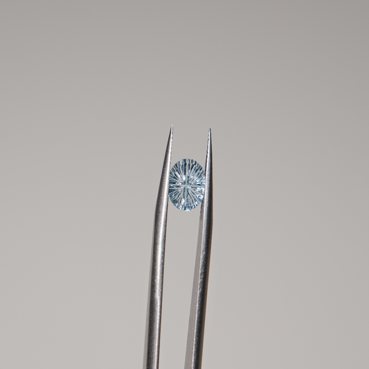Fancy Cut Lab Oval Cut Sky Blue Topaz Gemstone