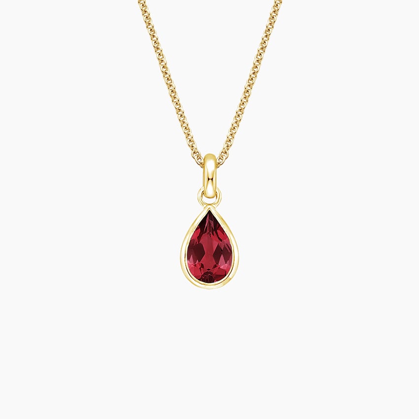 1CT Pear Shaped Lab Ruby Pendant