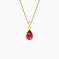 Load image into Gallery viewer, 1CT Pear Shaped Lab Ruby Pendant
