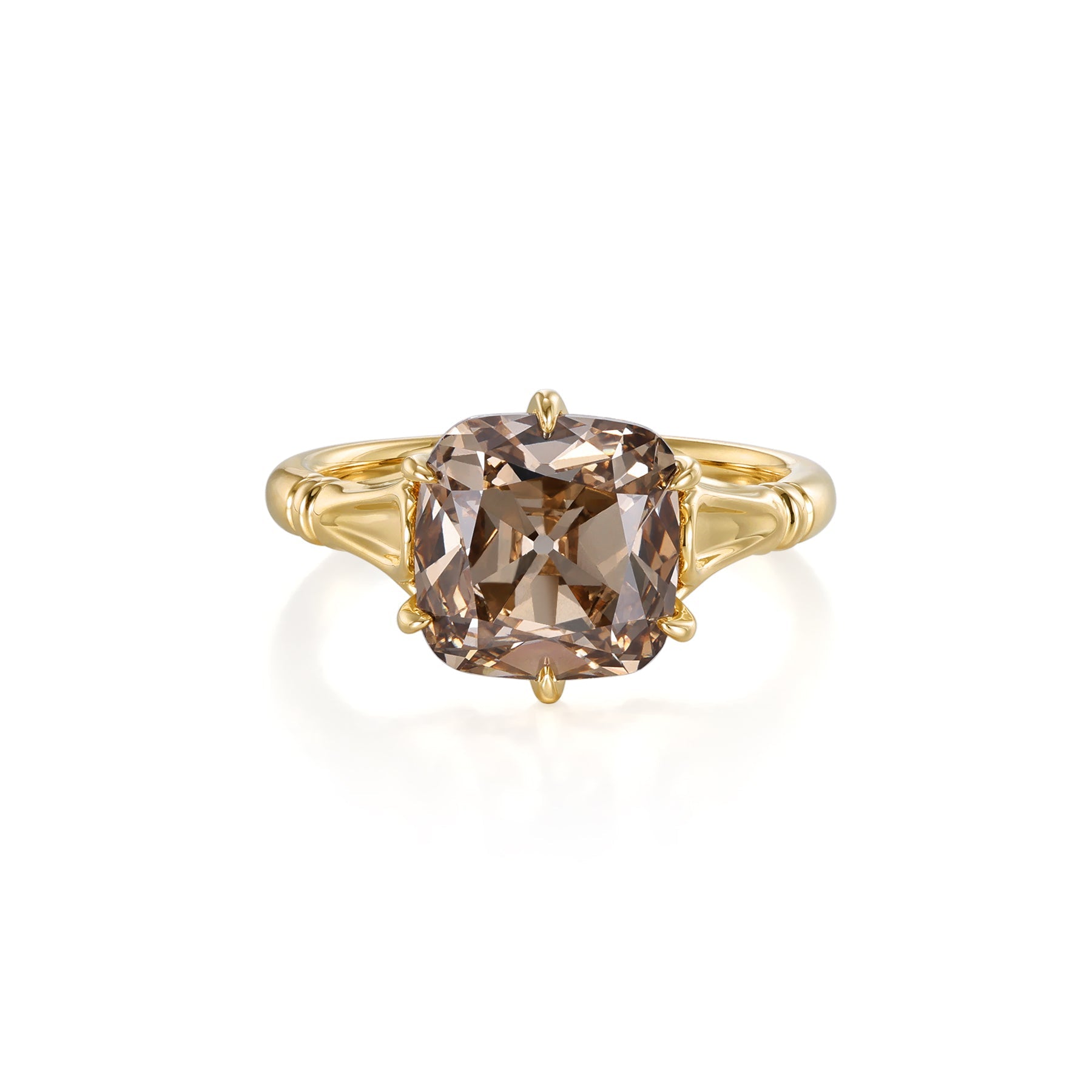 Custom Ring-Old Mine Cushion Cut Moissanite Engagement Ring-2.5CT