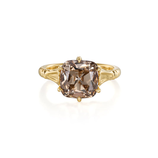 Custom Ring-Old Mine Cushion Cut Moissanite Engagement Ring-2.5CT