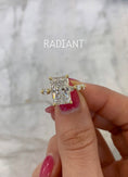 Custom Ring-4.0 CT Radiant Cut Moissanite with Marquise Accent Engagement Ring