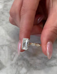 Custom Ring-4.0 CT Radiant Cut Moissanite with Marquise Accent Engagement Ring