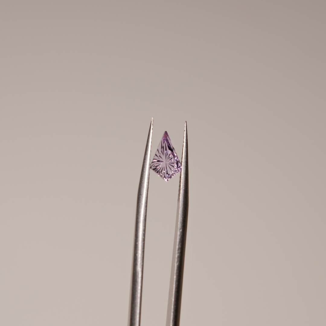 Fancy Cut Lab Kite Shape Amethyst Gemstone