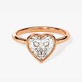 Heart Cut Bezel Moissanite Engagement Ring
