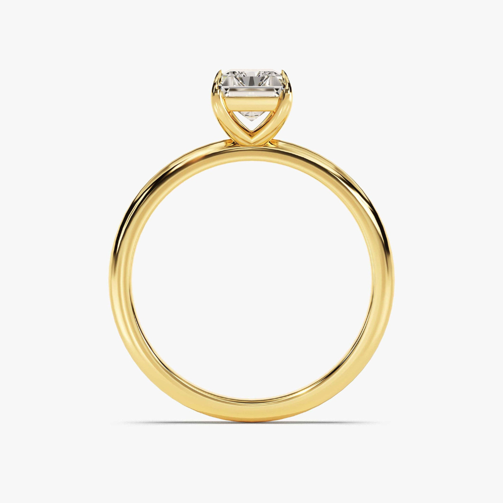 4-Prong Radiant Cut Solitaire Moissanite Engagement Ring