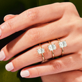 Load image into Gallery viewer, 4-Prong Radiant Cut Solitaire Moissanite Engagement Ring
