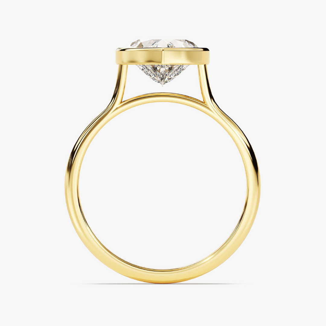 Heart Cut Bezel Moissanite Engagement Ring