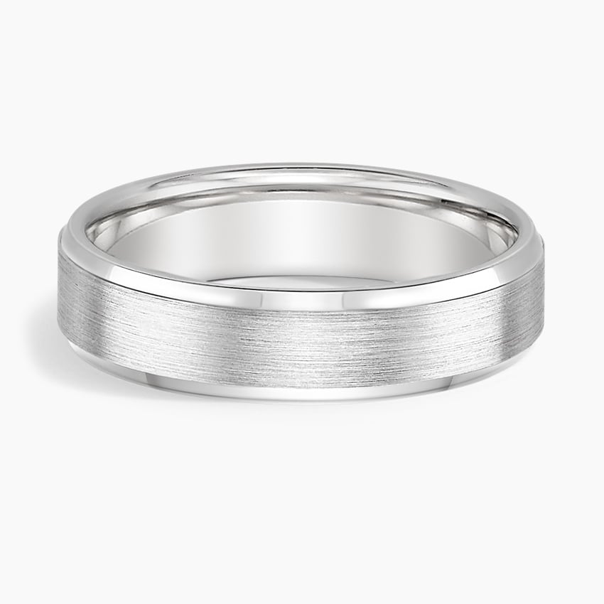 5.5 mm Bevelled Edges Men’s Matte Wedding Band