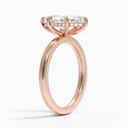 6-Prong Marquise Cut with Hidden Halo Moissanite Engagement Ring