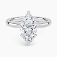 6-Prong Marquise Cut with Hidden Halo Moissanite Engagement Ring