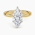6-Prong Marquise Cut with Hidden Halo Moissanite Engagement Ring
