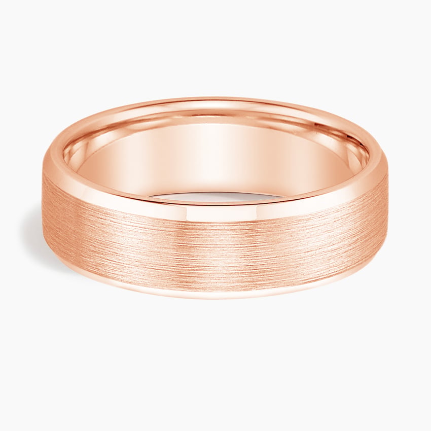 6.5 mm Bevelled Edges Men’s Matte Wedding Band