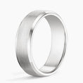 6.5 mm Bevelled Edges Men’s Matte Wedding Band