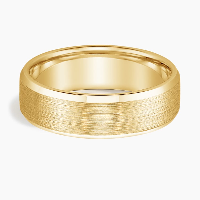 6.5 mm Bevelled Edges Men’s Matte Wedding Band