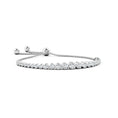 Adjustable Fit Round Bezel Moissanite Tennis Bolo Bracelet