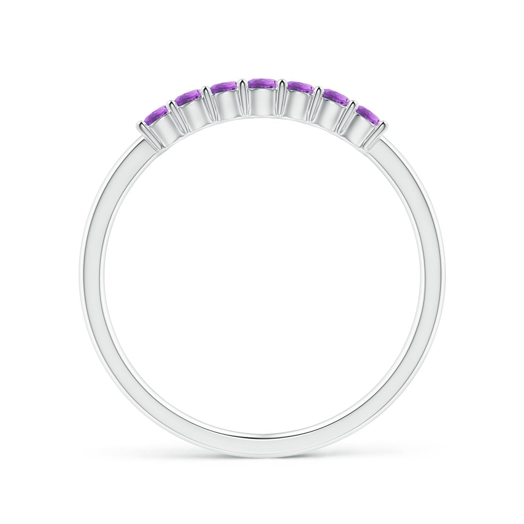 Amethyst Seven Stone Half Eternity Wedding Band