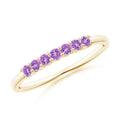 Amethyst Seven Stone Half Eternity Wedding Band