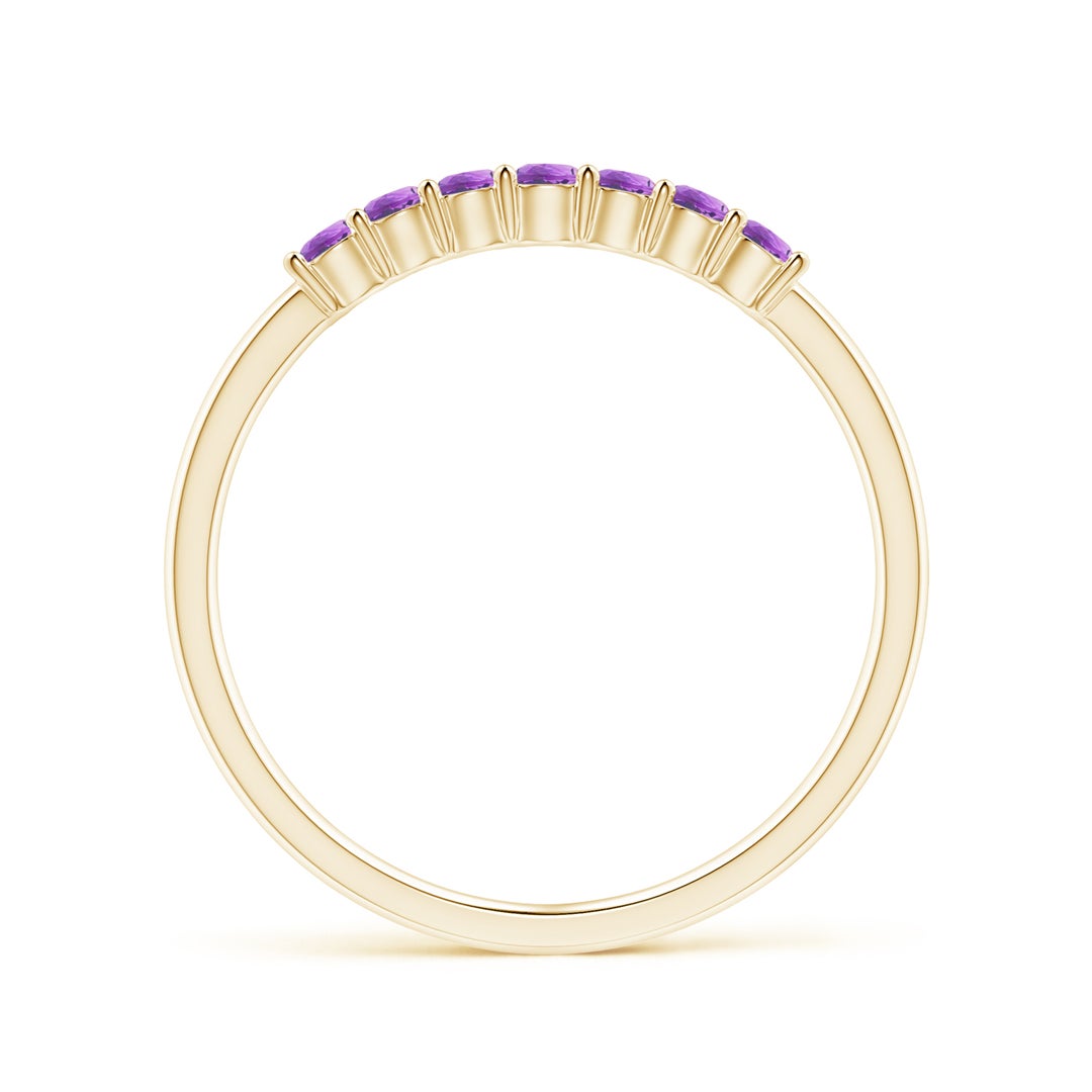 Amethyst Seven Stone Half Eternity Wedding Band