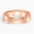 5.5 mm Angled Groove Matte Men’s Wedding Band