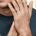 5.5 mm Angled Groove Matte Men’s Wedding Band