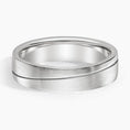 5.5 mm Angled Groove Matte Men’s Wedding Band