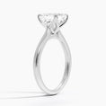 Asscher Cut Petal Prong Solitaire Moissanite Engagement Ring