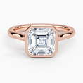 Load image into Gallery viewer, Asscher Cut Bezel Moissanite Engagement Ring

