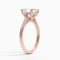 Load image into Gallery viewer, Asscher Cut Hidden Halo Moissanite Engagement Ring
