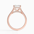 Load image into Gallery viewer, Asscher Cut Hidden Halo Moissanite Engagement Ring
