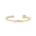 Asymmetric Open Moissanite Stackable Wedding Band - 1.8 mm