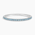 Azure Three-Quarter Coverage Blue Topaz Wedding Band - 1.4 mm