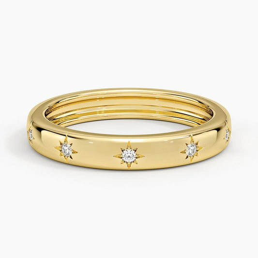 Rising Star Moissanite Eternity Wedding Band