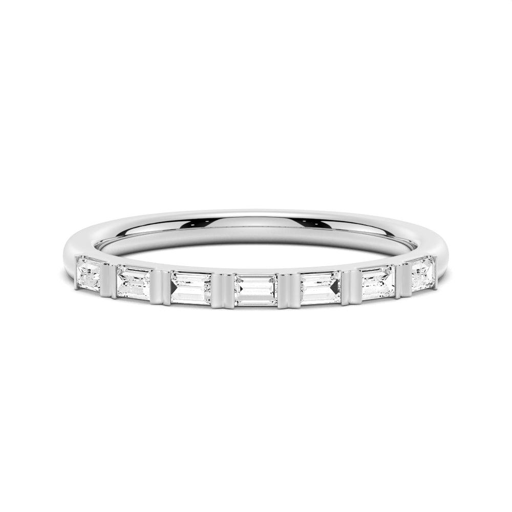 Baguette Cut Moissanite Wedding Band – 1.6 mm